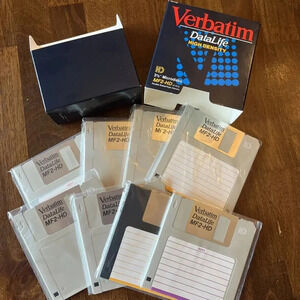 Verbatim DataLife High Density 3.5” Floppy MF-2HD 8 Diskettes NEW Open Box
